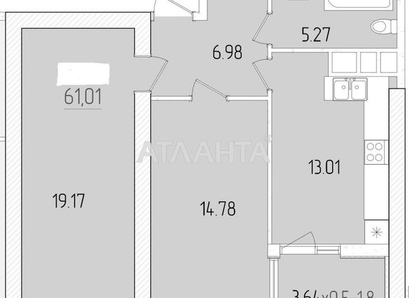 2-кімнатна квартира за адресою вул. Краснова (площа 61,0 м²) - Atlanta.ua - фото 6