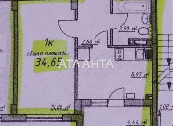 1-кімнатна квартира за адресою вул. Проїзна (площа 34,7 м²) - Atlanta.ua - фото 4