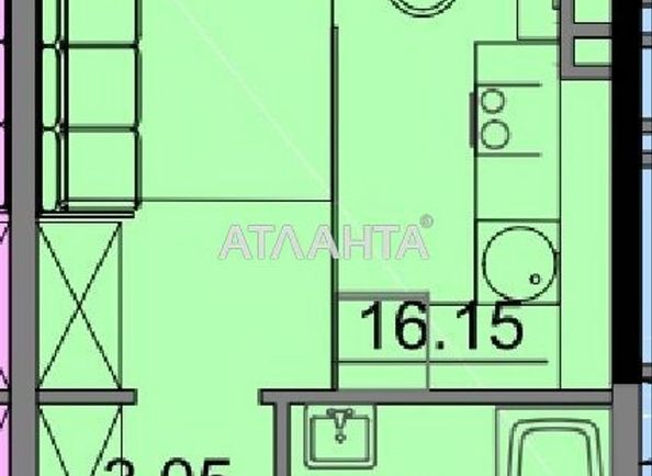 1-room apartment apartment by the address st. Kosvennaya Vegera (area 23 m²) - Atlanta.ua
