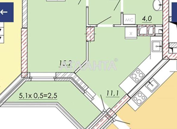 1-комнатная квартира по адресу Овидиопольская дор. (площадь 38,7 м²) - Atlanta.ua