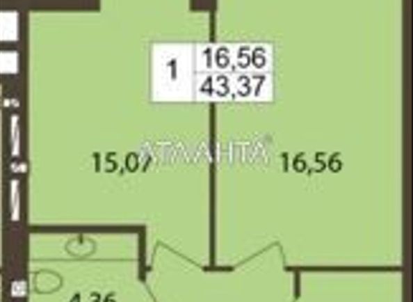 1-кімнатна квартира за адресою вул. Сахарова (площа 43,4 м²) - Atlanta.ua - фото 9