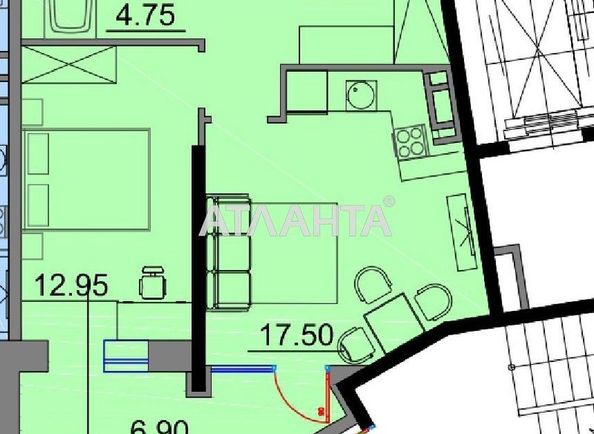 2-комнатная квартира по адресу ул. Косвенная (площадь 48,5 м²) - Atlanta.ua - фото 3
