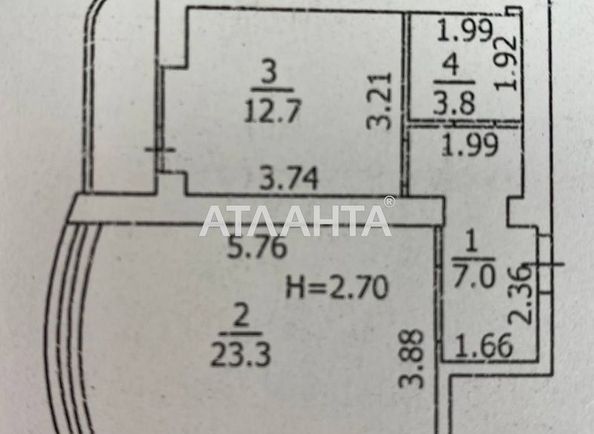 1-комнатная квартира по адресу ул. Иванова (площадь 48 м²) - Atlanta.ua - фото 23