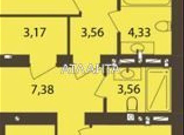 3-комнатная квартира по адресу ул. Сахарова (площадь 85,6 м²) - Atlanta.ua