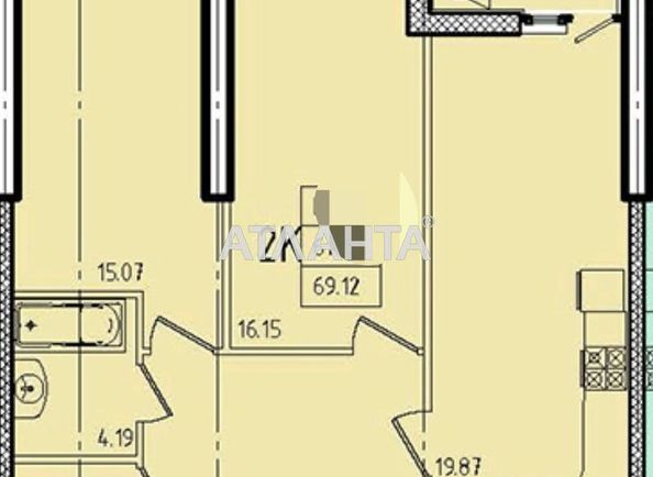 2-комнатная квартира по адресу ул. Генуэзская (площадь 69,1 м²) - Atlanta.ua