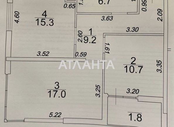 2-кімнатна квартира за адресою вул. Краснова (площа 60,7 м²) - Atlanta.ua - фото 10