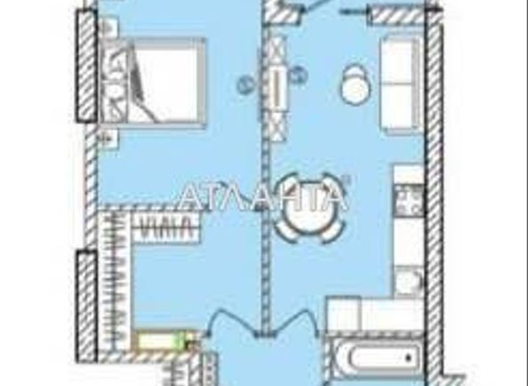 1-комнатная квартира по адресу ул. Посмитного (площадь 49,1 м²) - Atlanta.ua