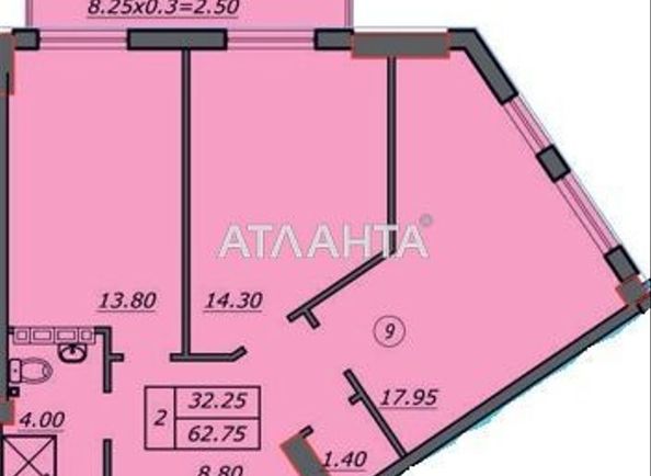 2-кімнатна квартира за адресою Лідерсівський бул. (площа 62,8 м²) - Atlanta.ua - фото 7