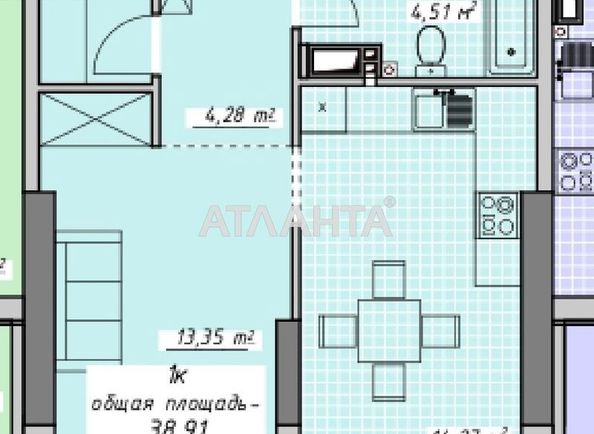 1-room apartment apartment by the address st. Kurortnyy per (area 38,7 m²) - Atlanta.ua - photo 2