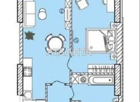 1-room apartment apartment by the address st. Posmitnogo (area 50,7 m²) - Atlanta.ua