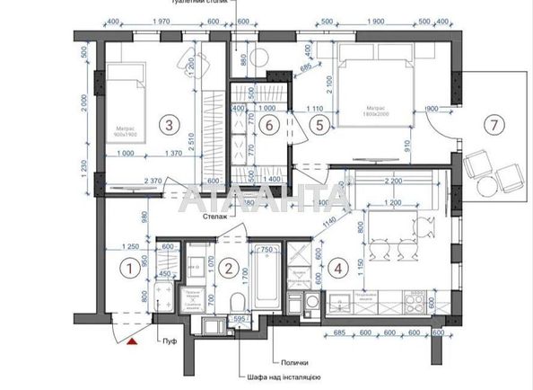 2-rooms apartment apartment by the address st. Orlika Pilipa (area 58 m²) - Atlanta.ua - photo 3