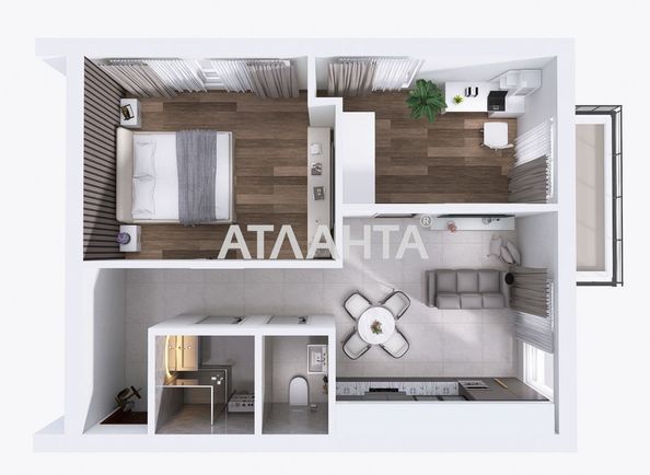 2-rooms apartment apartment by the address st. Orlika Pilipa (area 58 m²) - Atlanta.ua - photo 23