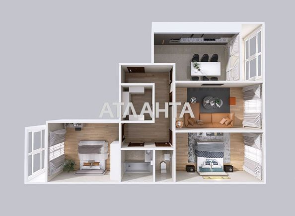 3-rooms apartment apartment by the address st. Nadiynaya ul (area 102 m²) - Atlanta.ua - photo 31