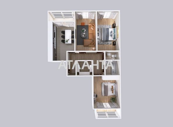 3-rooms apartment apartment by the address st. Nadiynaya ul (area 102 m²) - Atlanta.ua - photo 33