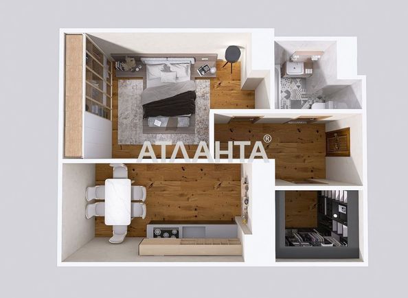 1-room apartment apartment by the address st. Volynskaya ul (area 48,4 m²) - Atlanta.ua - photo 11