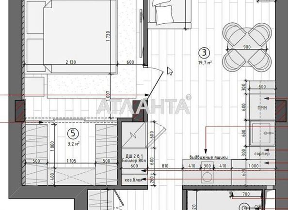 1-room apartment apartment by the address st. Semi Kistyakovskikh (area 43,6 m²) - Atlanta.ua - photo 15
