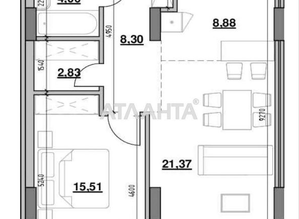 2-кімнатна квартира за адресою вул. Володимира Великого (площа 60,7 м²) - Atlanta.ua - фото 17