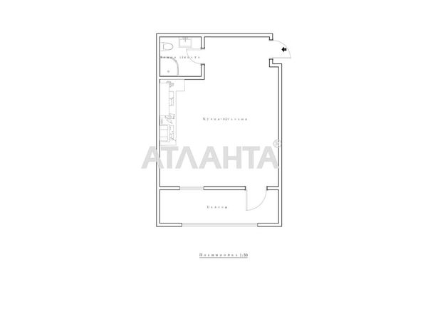 1-комнатная квартира по адресу ул. Виноградная (площадь 25 м²) - Atlanta.ua - фото 20