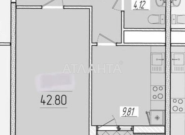 1-room apartment apartment by the address st. Krasnova (area 42,8 m²) - Atlanta.ua - photo 7