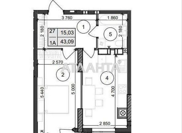 1-room apartment apartment by the address st. Shchiretskaya ul (area 42,9 m²) - Atlanta.ua - photo 14