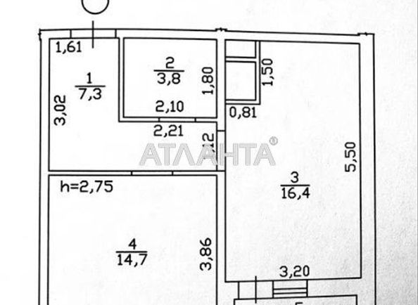1-room apartment apartment by the address st. Varnenskaya (area 45,8 m²) - Atlanta.ua - photo 2
