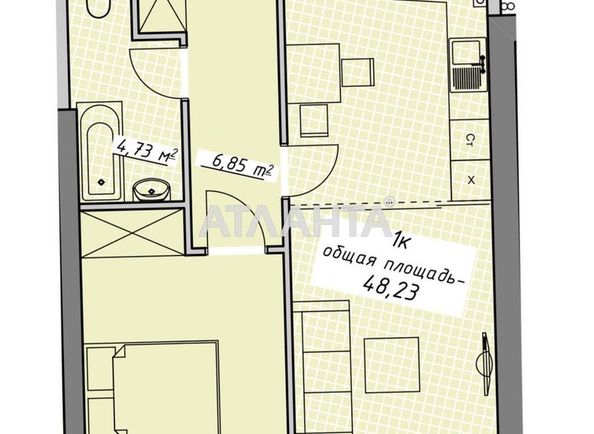 1-room apartment apartment by the address st. Kurortnyy per (area 48 m²) - Atlanta.ua - photo 14
