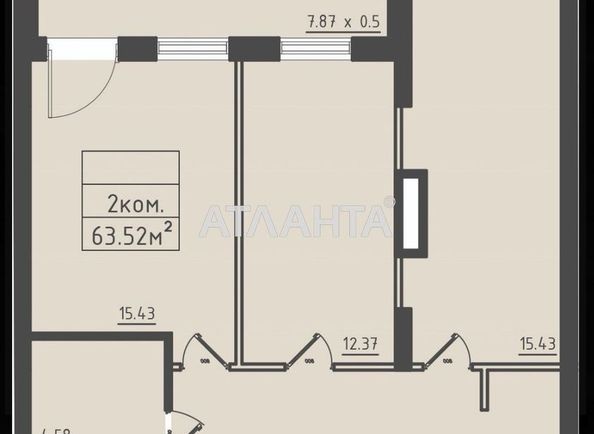 2-rooms apartment apartment by the address st. Dacha Kovalevskogo Amundsena (area 63,5 m²) - Atlanta.ua - photo 2