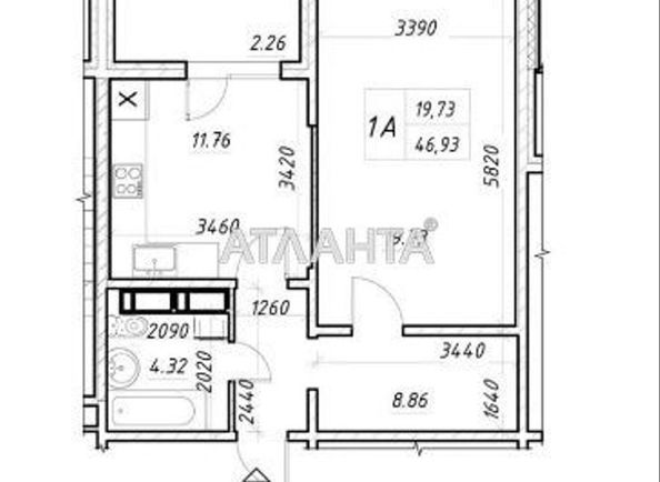 1-кімнатна квартира за адресою вул. Коноплянська (площа 46,9 м²) - Atlanta.ua - фото 4