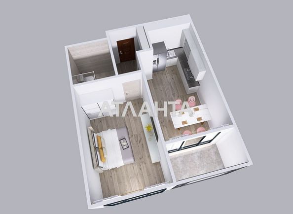 1-room apartment apartment by the address st. Volynskaya ul (area 44,6 m²) - Atlanta.ua - photo 13