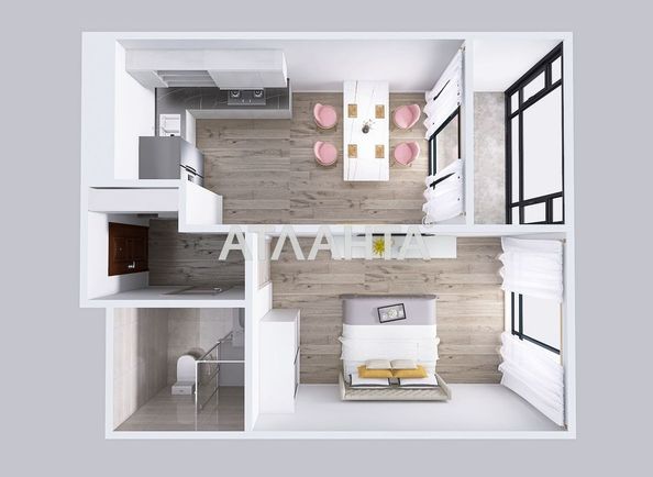 1-room apartment apartment by the address st. Volynskaya ul (area 44,6 m²) - Atlanta.ua - photo 16