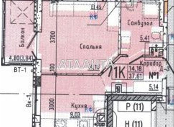 3-комнатная квартира по адресу ул. Слободская (площадь 37,6 м²) - Atlanta.ua - фото 5
