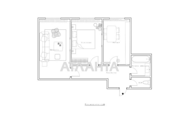 2-rooms apartment apartment by the address st. Kochergi Ivana (area 53,7 m²) - Atlanta.ua - photo 18