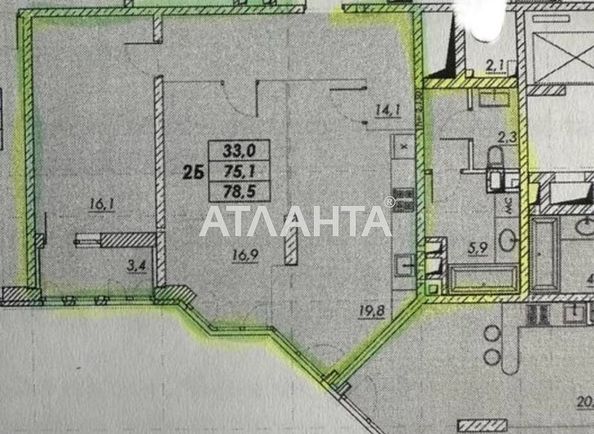 2-rooms apartment apartment by the address st. Prokhorovskaya Khvorostina (area 78,5 m²) - Atlanta.ua - photo 2