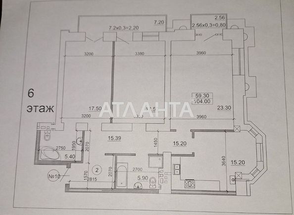 3-кімнатна квартира за адресою вул. Литвака Бориса (площа 104 м²) - Atlanta.ua - фото 4