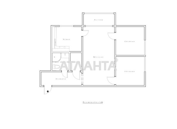 2-rooms apartment apartment by the address st. Yadova Sergeya Yubileynaya (area 46,3 m²) - Atlanta.ua - photo 15