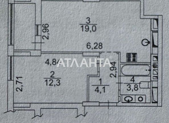 1-кімнатна квартира за адресою вул. Салютна (площа 42,5 м²) - Atlanta.ua - фото 19