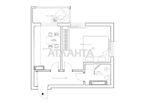 1-кімнатна квартира за адресою вул. Пішонівська (площа 42,5 м²) - Atlanta.ua - фото 23
