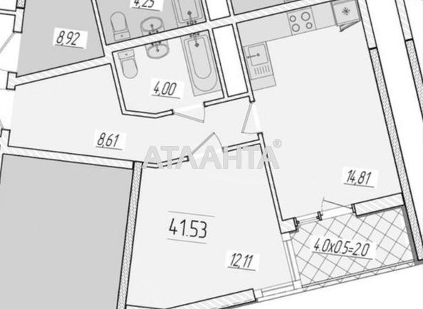 1-room apartment apartment by the address st. Krasnova (area 41,5 m²) - Atlanta.ua - photo 2