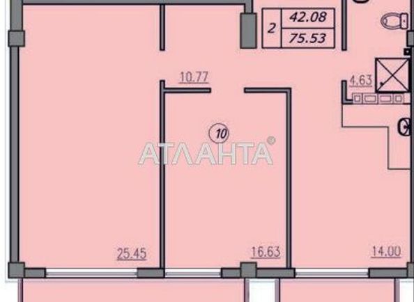 2-кімнатна квартира за адресою Лідерсівський бул. (площа 75,5 м²) - Atlanta.ua - фото 2