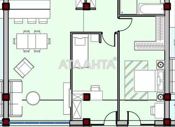 1-комнатная квартира по адресу ул. Азарова вице адм. (площадь 149,5 м²) - Atlanta.ua - фото 6