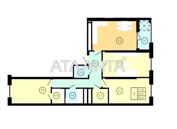 3-кімнатна квартира за адресою Замарстинівська вул. (площа 101,6 м²) - Atlanta.ua - фото 14