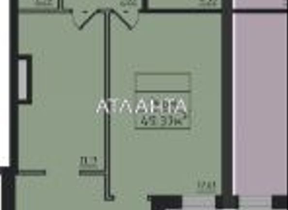 1-комнатная квартира по адресу ул. Дача Ковалевского (площадь 49,4 м²) - Atlanta.ua
