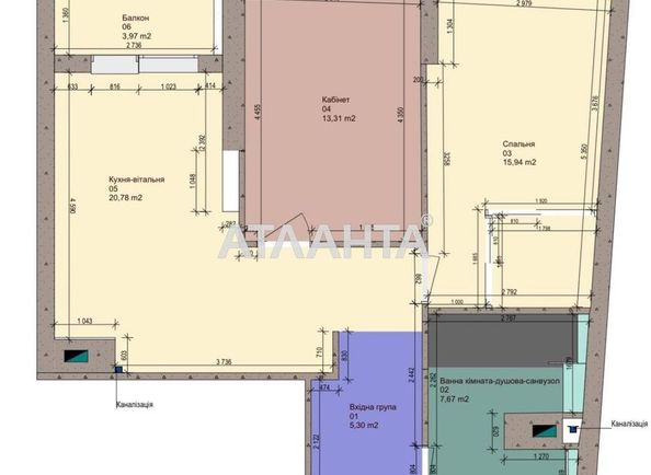 2-кімнатна квартира за адресою Курортний пров. (площа 63,5 м²) - Atlanta.ua - фото 19