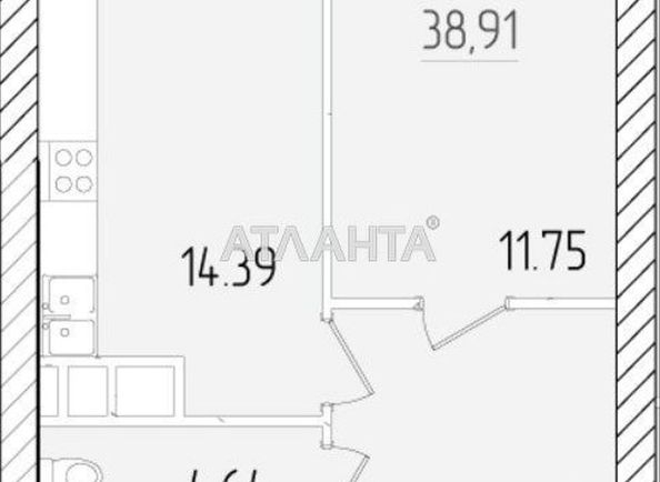 1-room apartment apartment by the address st. Krasnova (area 39,1 m²) - Atlanta.ua - photo 18