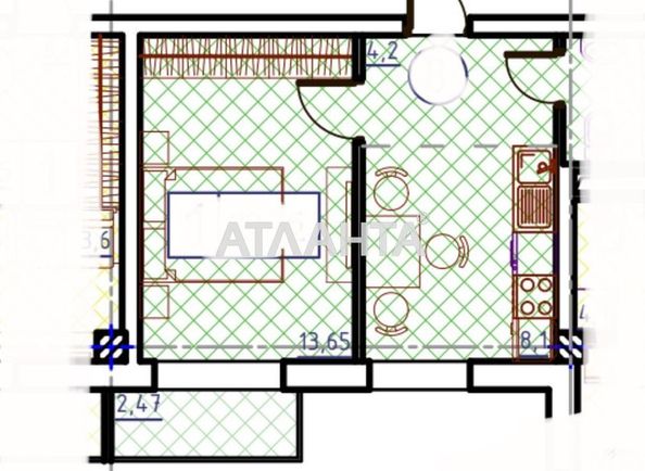 1-кімнатна квартира за адресою вул. Геранева (площа 31 м²) - Atlanta.ua - фото 8