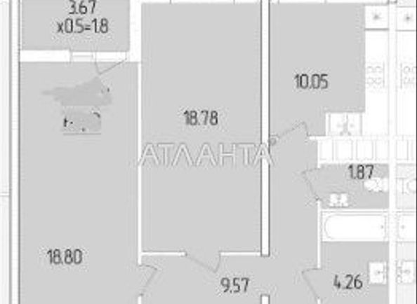 2-кімнатна квартира за адресою вул. Краснова (площа 64,6 м²) - Atlanta.ua - фото 2