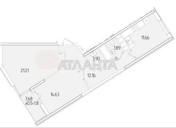 2-кімнатна квартира за адресою вул. Краснова (площа 66,6 м²) - Atlanta.ua - фото 5