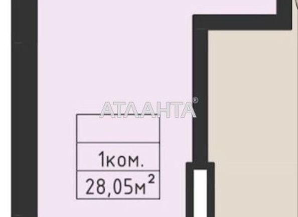 1-room apartment apartment by the address st. Dacha Kovalevskogo Amundsena (area 28 m²) - Atlanta.ua