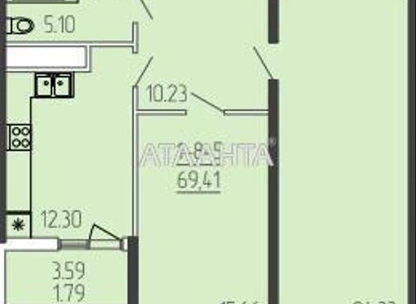 2-кімнатна квартира за адресою вул. Краснова (площа 69,6 м²) - Atlanta.ua - фото 7