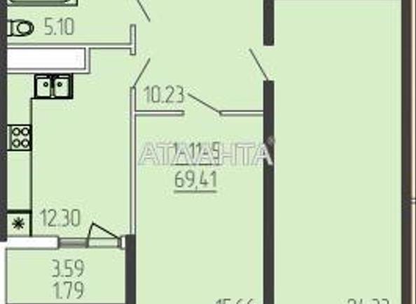 2-кімнатна квартира за адресою вул. Краснова (площа 69,3 м²) - Atlanta.ua - фото 7